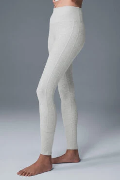 High-Waist Alosoft Lounge Legging - Athletic Heather Grey -Style Avenue W5762R 02910 b1 s1 a2 1 m54