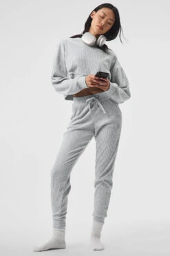 Muse Sweatpant - Athletic Heather Grey -Style Avenue W5784R 02910 b1 s1 a5 1 m54