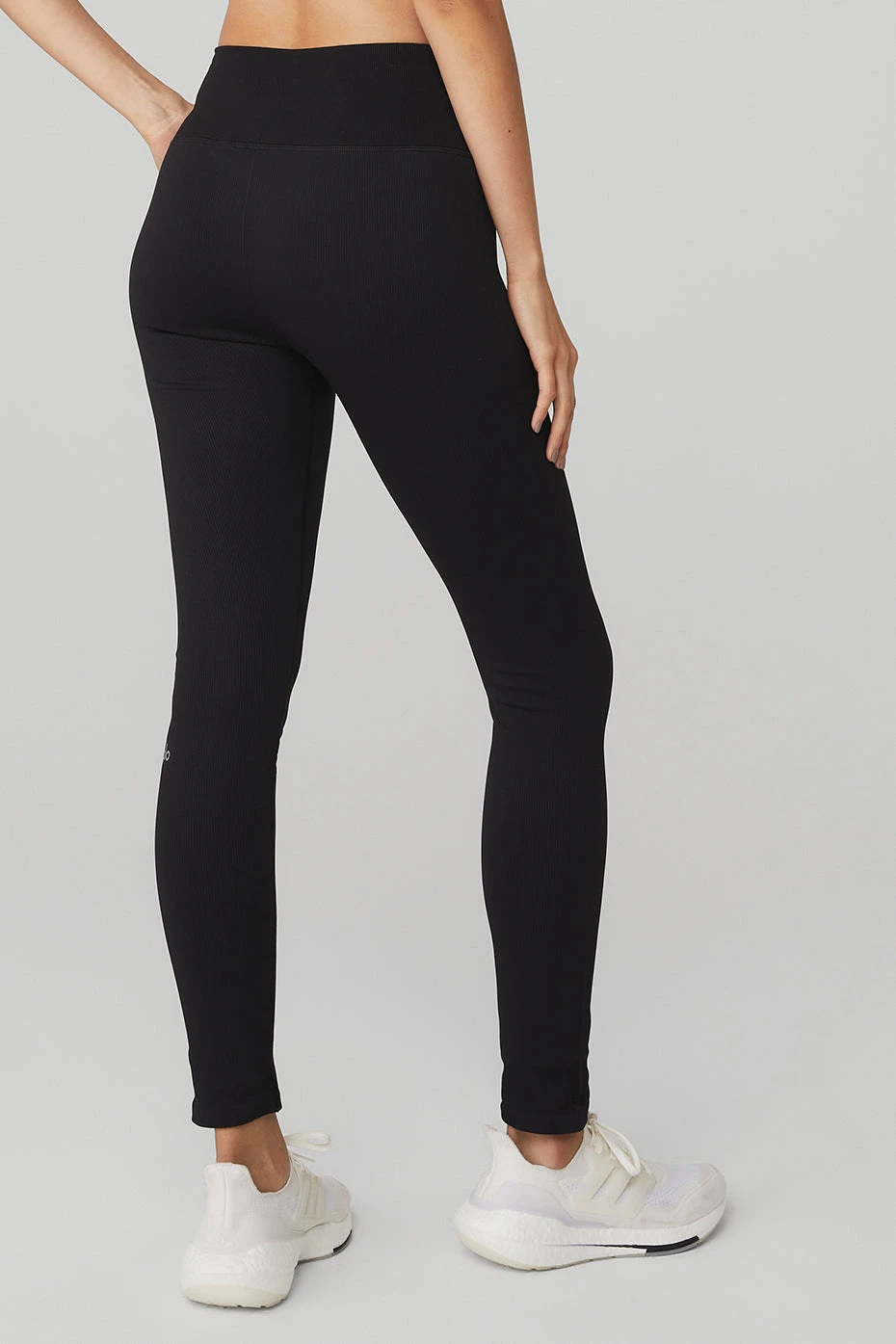 Seamless High-Waist Ribbed Legging - Black 4 Seamless High-Waist Ribbed Legging - Black - Image 2