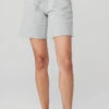 High-Waist Easy Sweat Short - Athletic Heather Grey -Style Avenue W6233R 02910 b1 s1 a1 1 m54