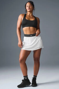 Match Point Tennis Skirt - White -Style Avenue W6240R 00 b1 s1 a3 m196
