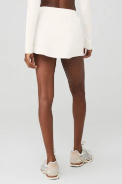 High-Waist Elevation Mini Skirt - Ivory -Style Avenue W6298R 03299 b1 s1 a2 1 m100