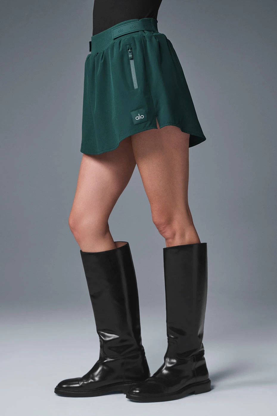 High-Waist Elevation Mini Skirt - Midnight Green 4 High-Waist Elevation Mini Skirt - Midnight Green - Image 2