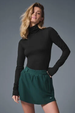 High-Waist Elevation Mini Skirt - Midnight Green 8 High-Waist Elevation Mini Skirt - Midnight Green -Style Avenue W6298 04570 b1 s1 a3 1 m91