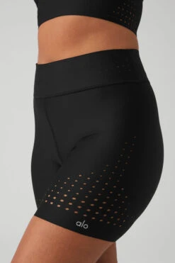 5" Airlift High-Waist Laser Cut Speedy Short - Black -Style Avenue W6302R 01 b1 s4 a4 1 m135