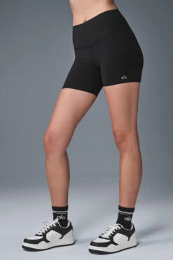 5" Airbrush High-Waist Biker Short - Black 16 5" Airbrush High-Waist Biker Short - Black -Style Avenue W6311R 01 b1 s1 a2 2 m54