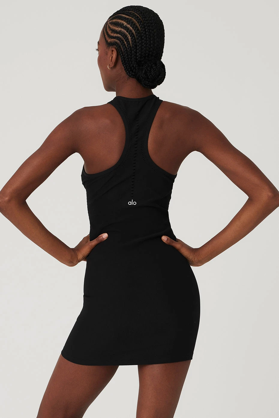 Seamless Open Air Racerback Dress - Black 4 Seamless Open Air Racerback Dress - Black - Image 2