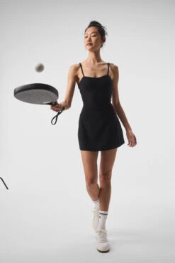 Alosoft Courtside Tennis Dress - Black 8 Alosoft Courtside Tennis Dress - Black -Style Avenue W8176R 01 b1 s1 a1 1 m54