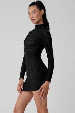 Euphoria Long Sleeve Dress - Black 9 Euphoria Long Sleeve Dress - Black -Style Avenue W8230R 01 b1 s1 a3 1 m54