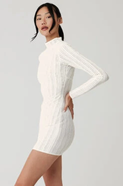 Euphoria Long Sleeve Dress - Ivory -Style Avenue W8230R 03299 b1 s1 a2 1 m54