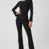 Alosoft Melody Full Length Bootcut Onesie - Black -Style Avenue W8231R 01 b1 s1 a1 1 m54