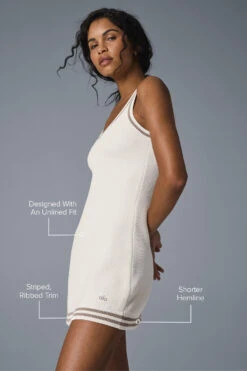 Tennis Club Sweater Knit Dress - Ivory/Gravel -Style Avenue W8277R 03853 b1 s1 a4 1 m18 28b0409d 52fa 4a13 9dd0 b0f6def0fc33